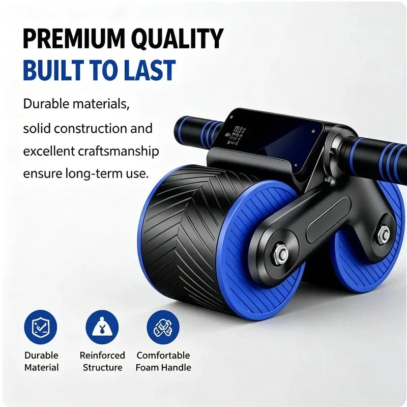 Auto-Rebound Ab Roller with Phone Holder