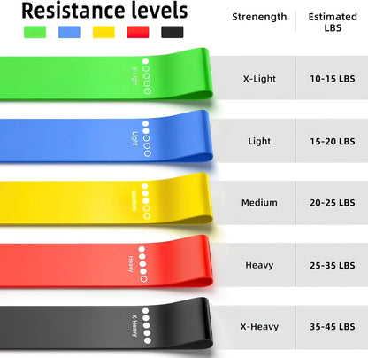 5-Level Resistance Loop Bands Set with Bag