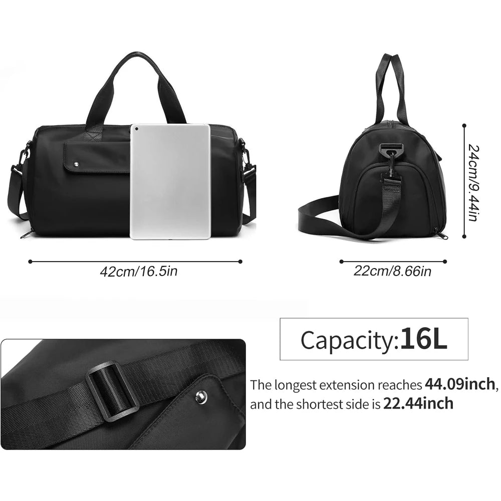 Gym duffle bag with shoe and wet compartments - image 2