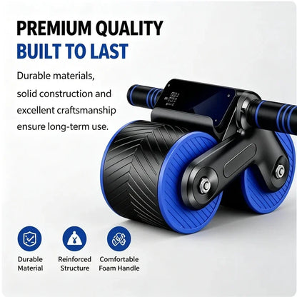 Auto-Rebound Ab Roller with Phone Holder