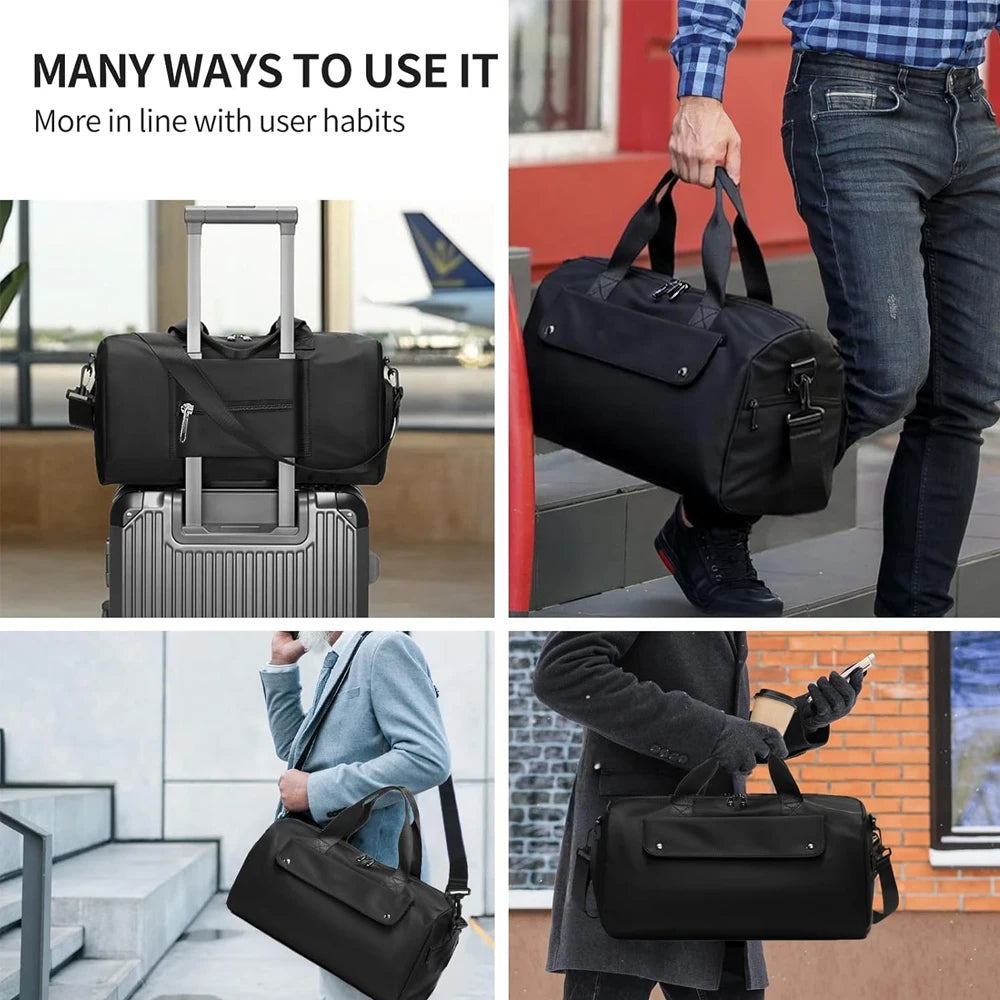 Gym duffle bag with shoe and wet compartments - image 6