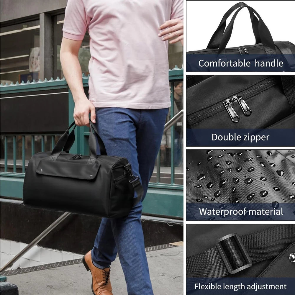 Gym duffle bag with shoe and wet compartments - image 5
