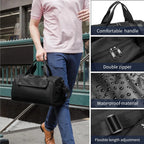 Gym duffle bag with shoe and wet compartments - image 5