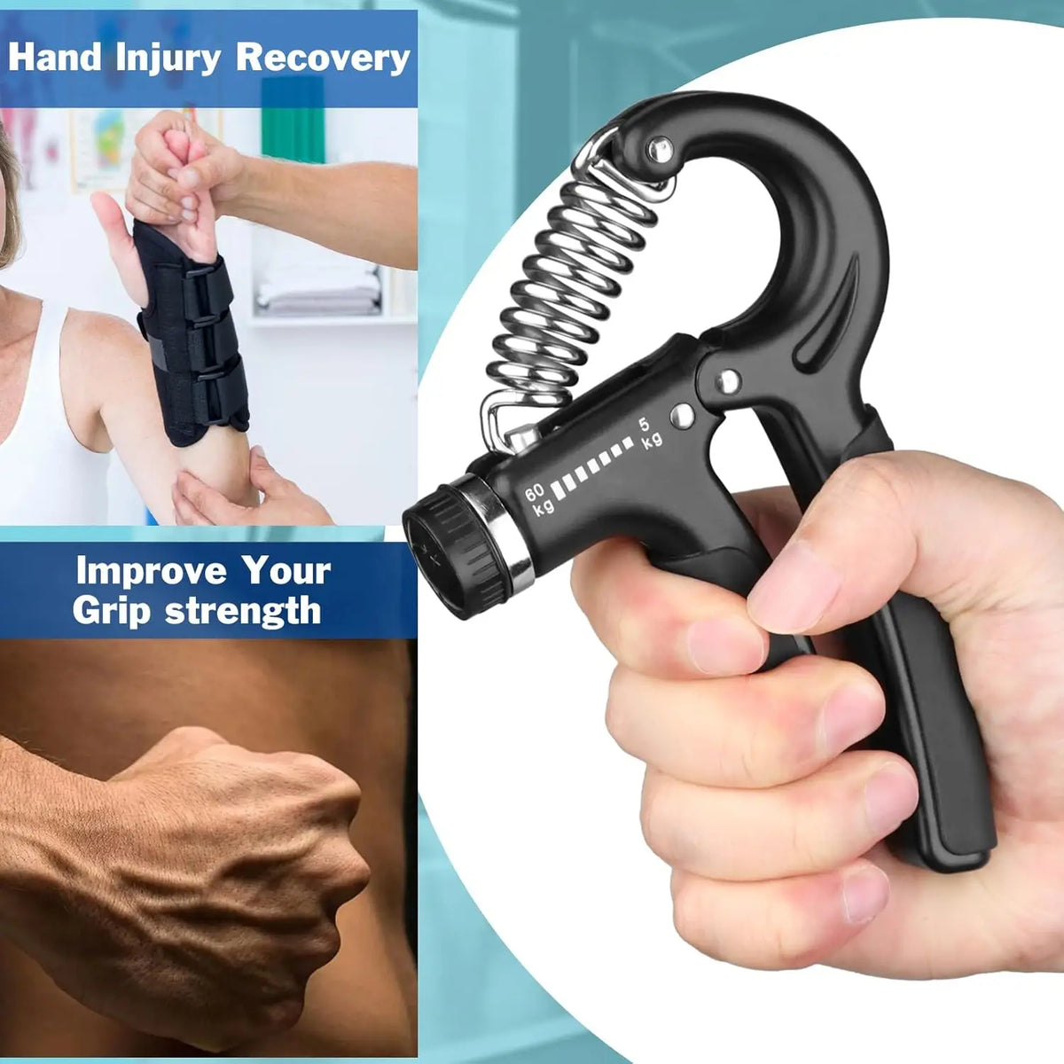 Adjustable hand grip strengthener 5-60kg - image 3